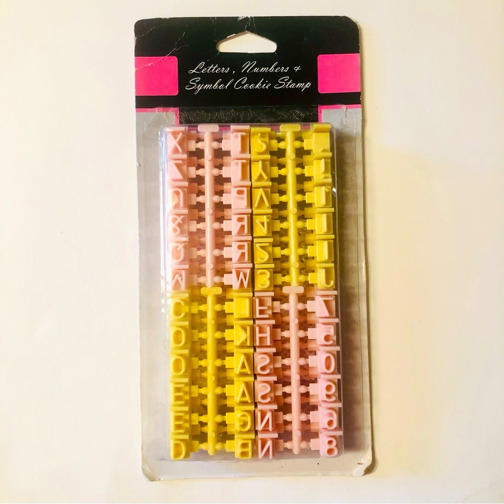 Cookie Stamps Letters, Numbers & Symbols, New, 96 Stamps